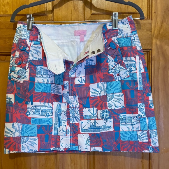 Lilly Pulitzer Patterned Skirt tiny dots very unnoticeable stain - Picture 4 of 10